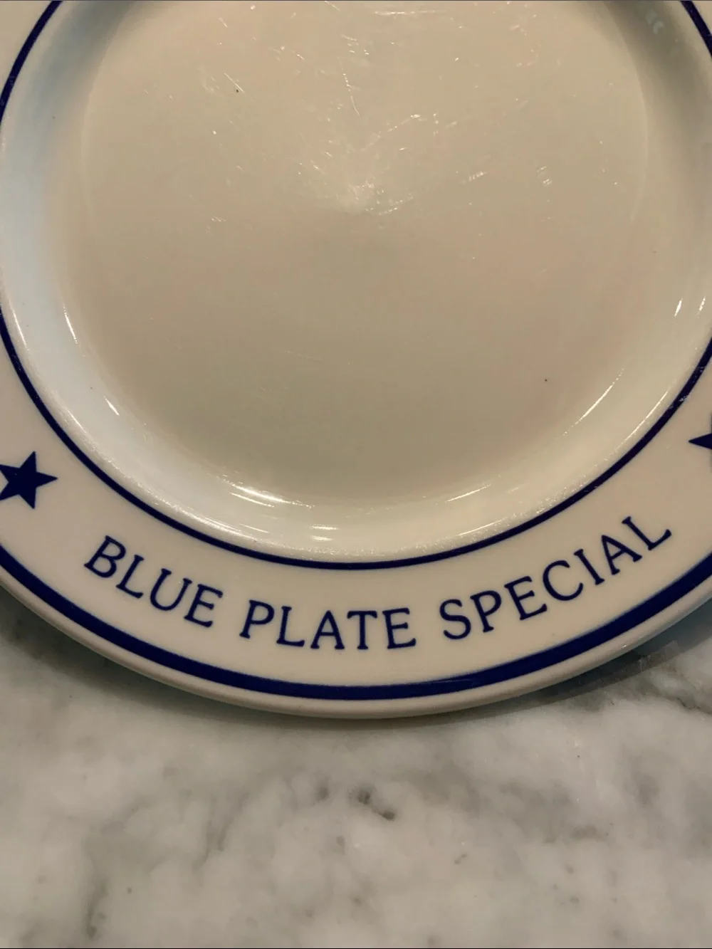Vintage Homer Laughlin Manhattan Blue Plate Special Dinner Plate